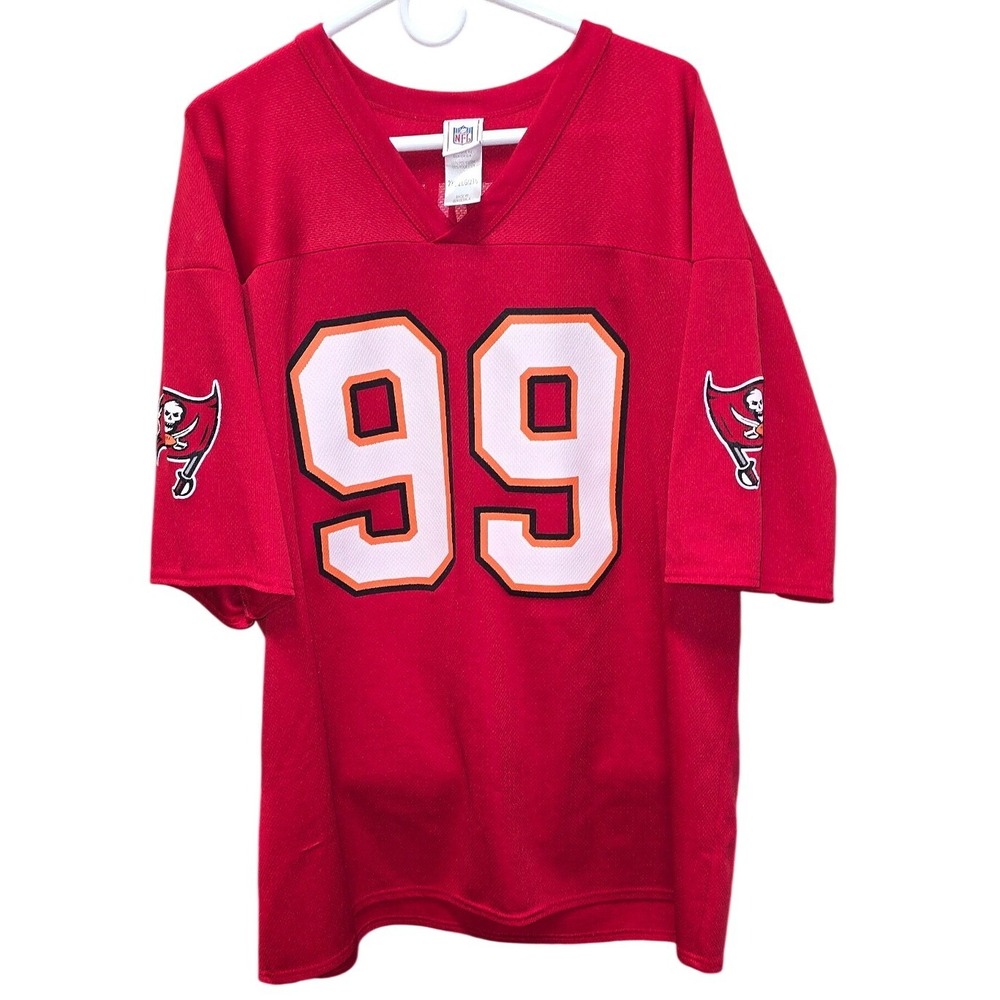 NFL Tampa Bay Buccaneers Warren Sapp 99 Jersey Red Mens 2XL Vintage Football
